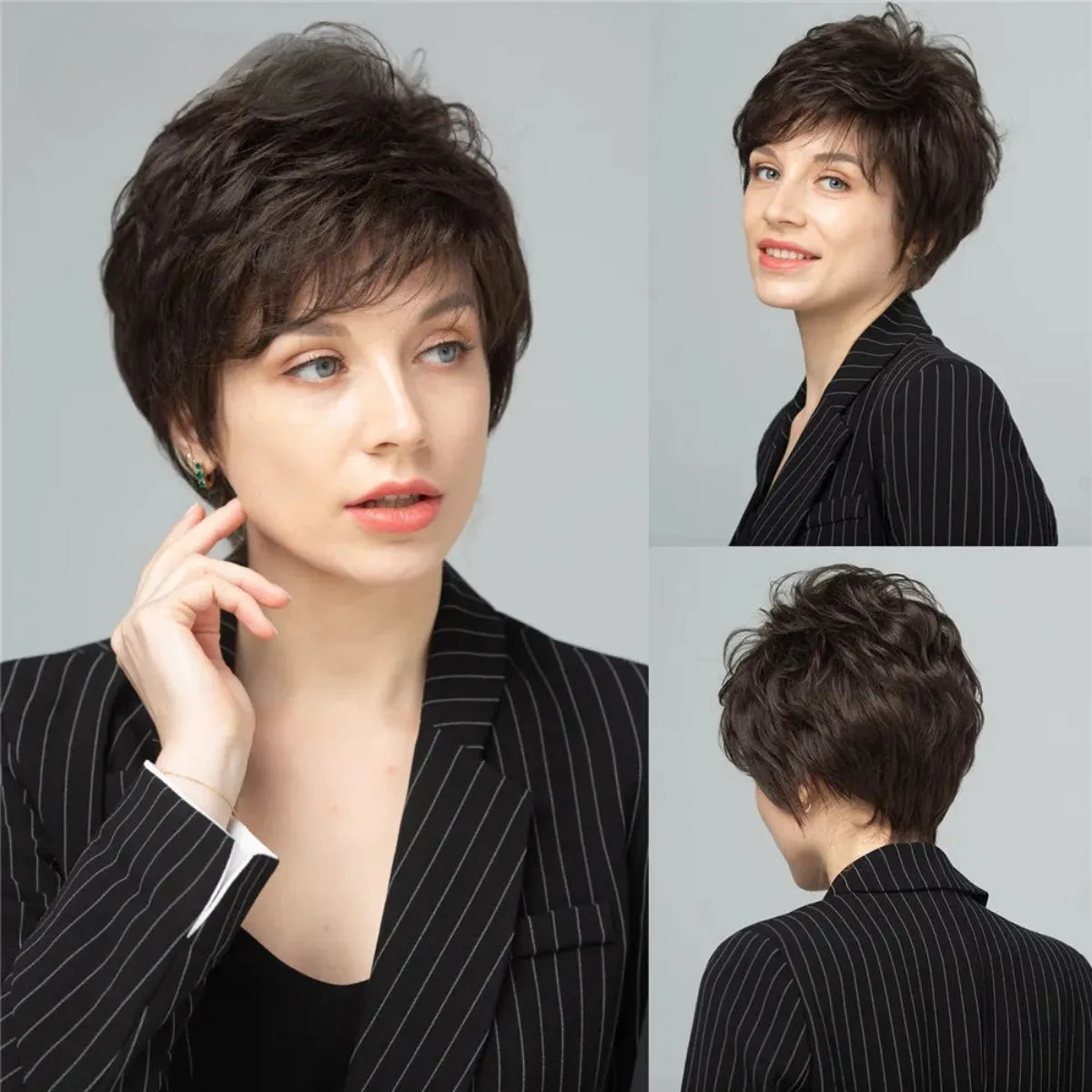 TEEK - Short Champagne Blonde Pixie Cut Wig