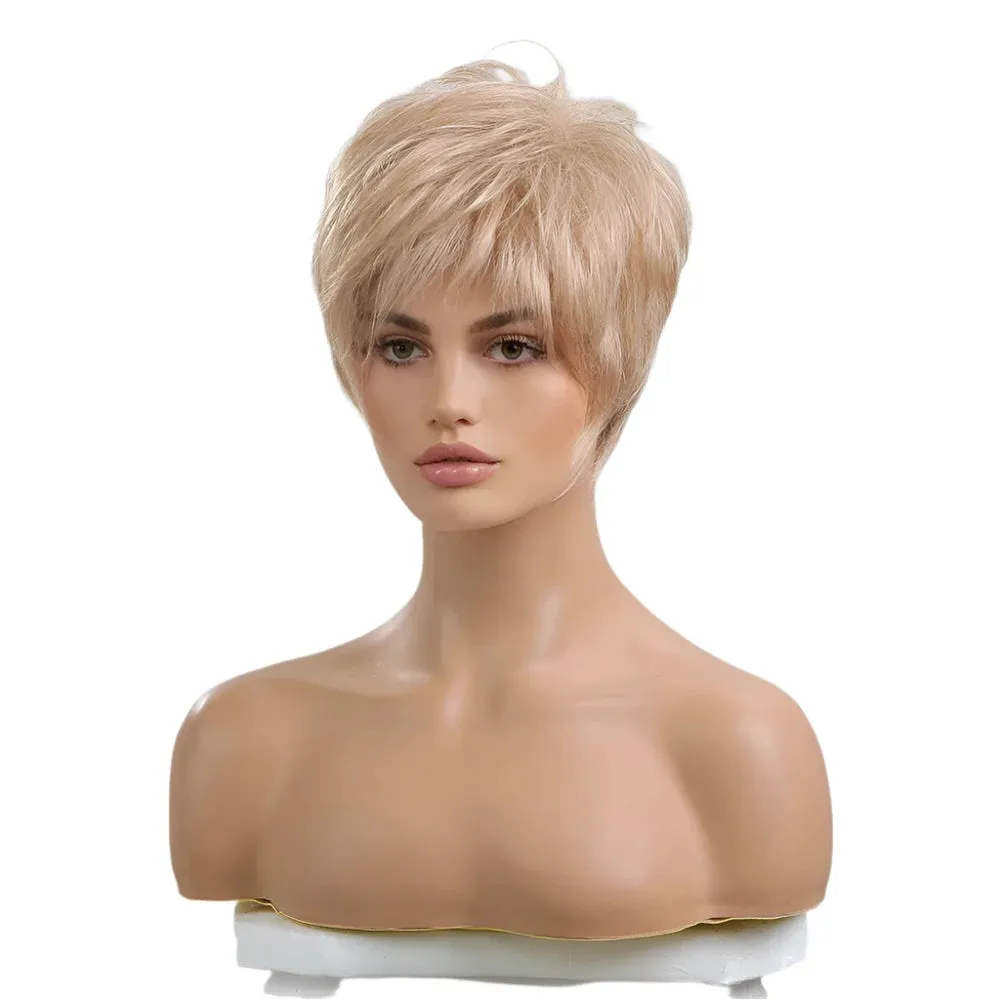 TEEK - Short Champagne Blonde Pixie Cut Wig