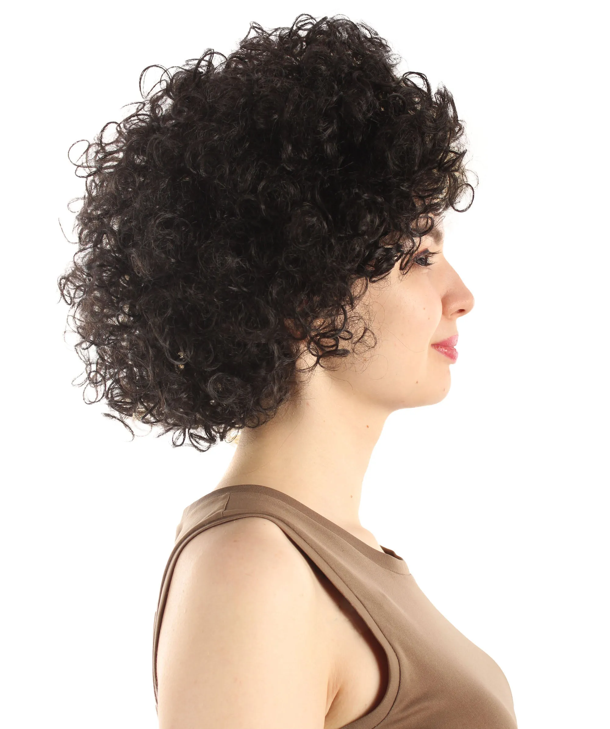 Two Tone Blonde and Black Curly Cruel Evil Wig