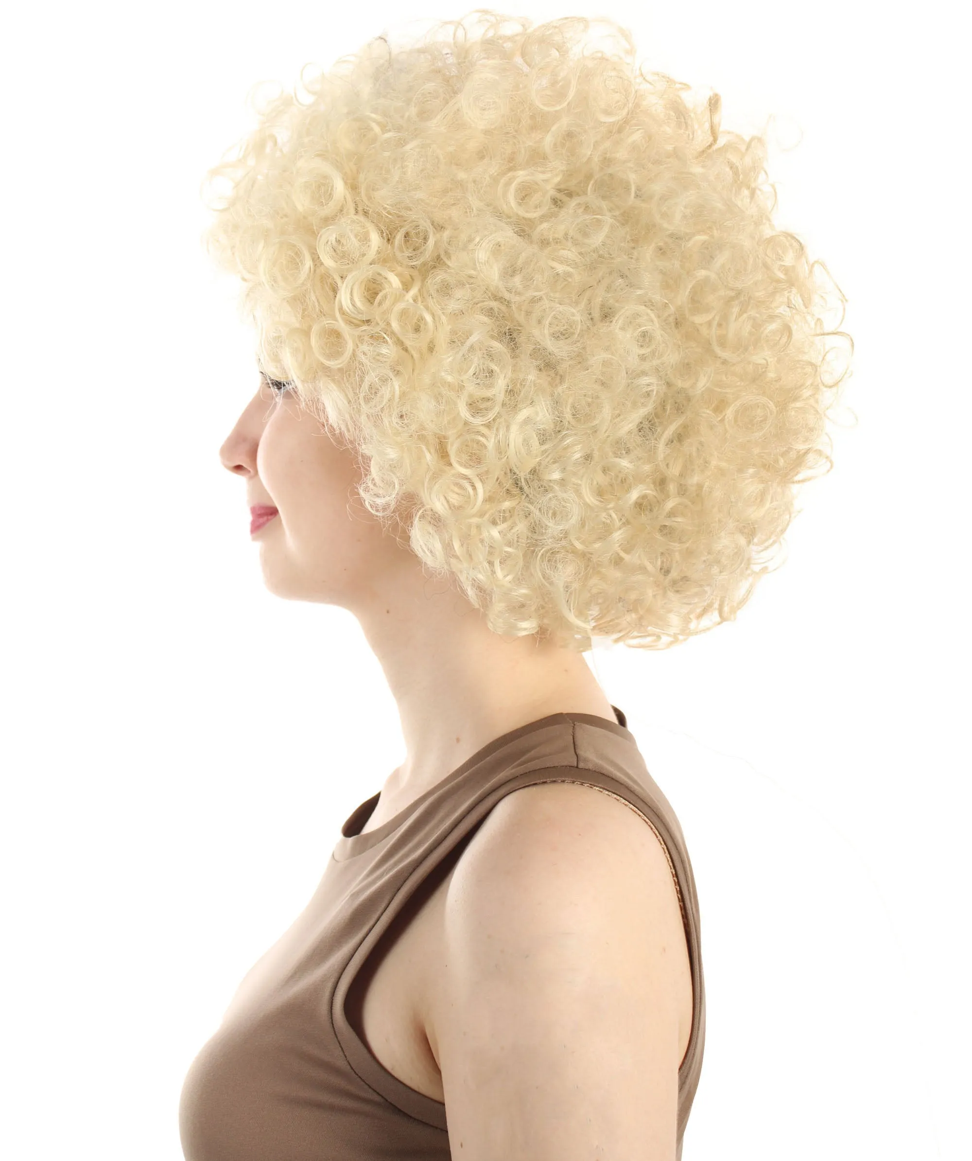 Two Tone Blonde and Black Curly Cruel Evil Wig