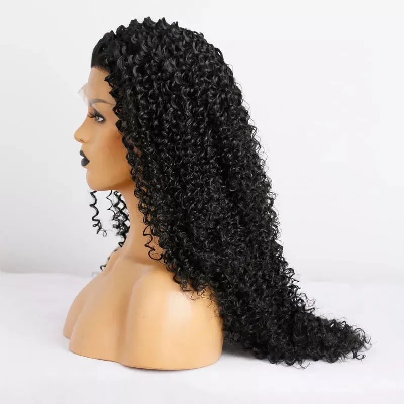 Women lace front wig kinky curly