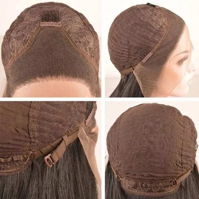 Women lace front wig kinky curly