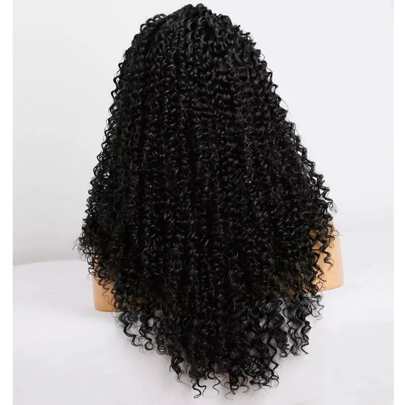 Women lace front wig kinky curly