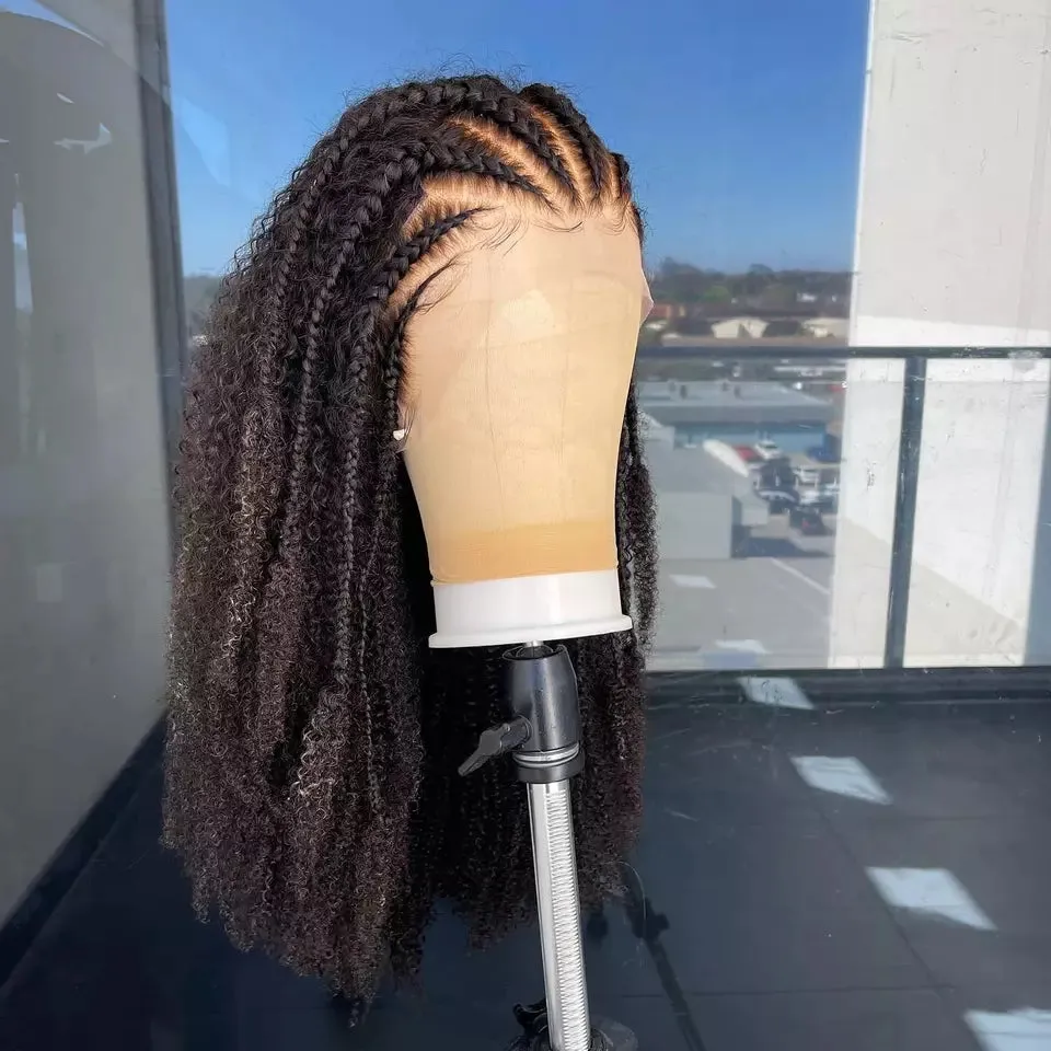 Women lace front wig kinky curly